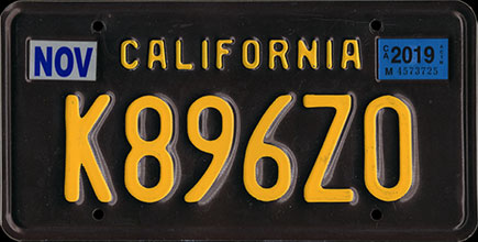 California - 2019 Legacy Plate
