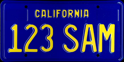 California - 1969 Passenger
                                Sample