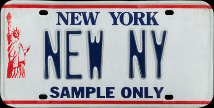 New York - 1992 Vanity/Non-Standard Sample